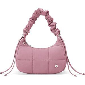 Lightweight Quilted Puffer Handbag - Trendy Nylon Purse with Adjustable Strap